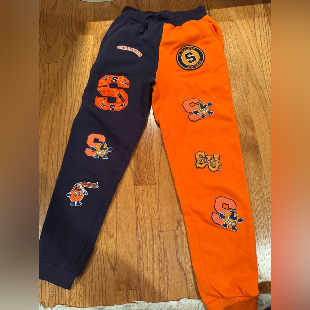 Kids Navy and Orange Joggers with Fun SYRACUSE Graphics